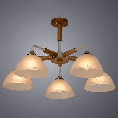 Люстра на штанге с лампочками Arte lamp A5032PL-5BR+Lamps 