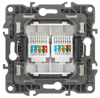 Розетка информационная 2XRJ45 ЭРА 12 12-3108-15 Б0019357