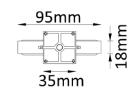 Соединитель прямой для однофазного шинопровода CLT 0.211 Crystal Lux (CLT 0.211 01 WH)
