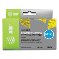Картридж струйный CACTUS (CS-CN048) для HP OfficeJet 8100/ 8600, желтый (361852)