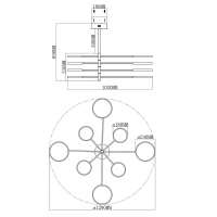 Люстра на штанге Moderli Run V5070-CL