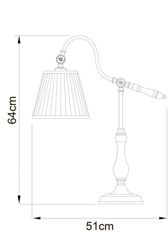 Настольная лампа в комплекте с лампочкой  Arte lamp A1509LT-1PB+Lamps 