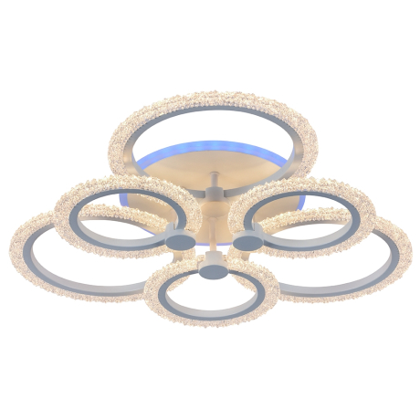 Светодиодная диммируемая люстра с ПДУ Profit Light 8003/3+3 WHT A 