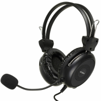 Наушники с микрофоном (гарнитура) A4TECH HU-30, проводные, 2 м, USB, черные, 1379903 (513937)