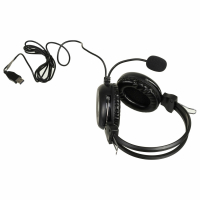 Наушники с микрофоном (гарнитура) A4TECH HU-30, проводные, 2 м, USB, черные, 1379903 (513937)