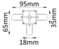 Соединитель Т-образный для однофазного шинопровода CLT 0.211 Crystal Lux (CLT 0.211 03 WH)