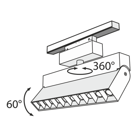 Трековый светильник 20W 4000К для магнитного шинопровода Track lamps Maytoni TR015-2-20W4K-B 