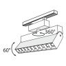 Трековый светильник 20W 4000К для магнитного шинопровода Track lamps Maytoni TR015-2-20W4K-B 