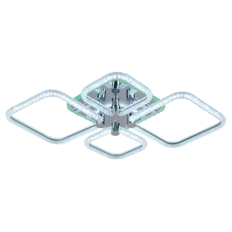 Потолочная светодиодная люстра с пультом ДУ Profit Light 8049/2+2 CHR 