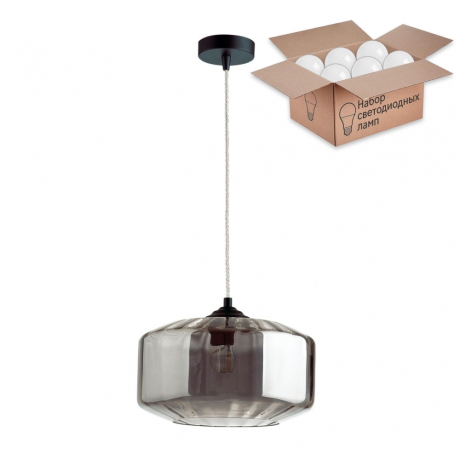 Подвесной светильник с лампочкой Odeon Light Binga 4746/1+Lamps А60 