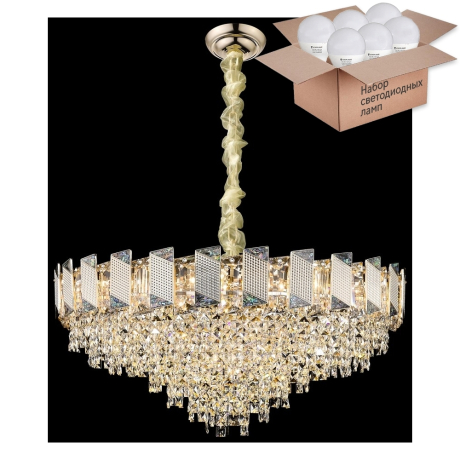 Подвесная люстра с лампочками Wertmark WE114.18.303+Lamps 