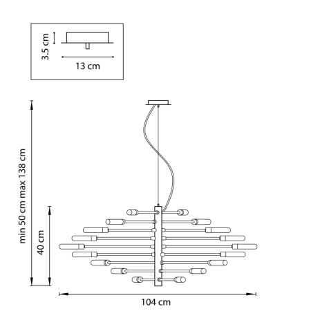 Люстра подвесная с Led лампочками в комплекте Lightstar 733187+Lamps 