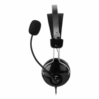 Наушники с микрофоном (гарнитура) A4TECH HU-7P, проводные, 2 м, USB, черные, 1379906 (513939)
