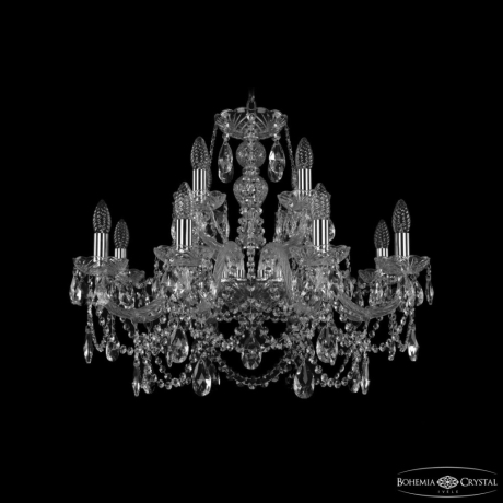 Подвесная люстра Bohemia Ivele Crystal 1411 1411/8+4/240 Ni 