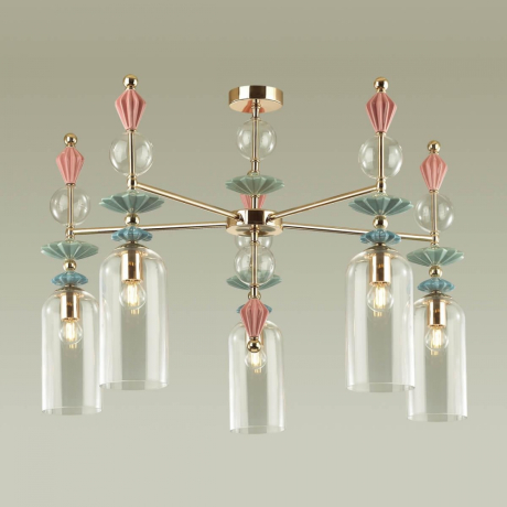 Люстра на штанге Odeon Light Bizet с поддержкой Маруся 4855/5C-М 