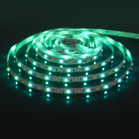 5м. Светодиодная лента холодного и RGB цвета 6500К 5050, 14,4W, 24V, 60LED, IP20 Elektrostandard (a053731) 