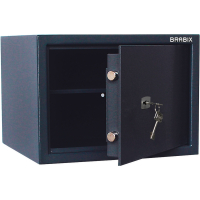 Сейф BRABIX "КМ-310", 310х430х375 мм, 20 кг, ключевой замок + полка, крепление к стене, 291166 (291166)