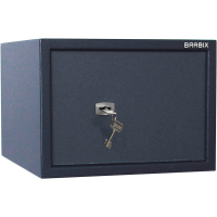 Сейф BRABIX "КМ-310", 310х430х375 мм, 20 кг, ключевой замок + полка, крепление к стене, 291166 (291166)