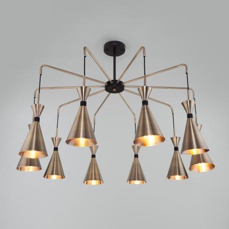 Потолочная люстра Bogates Glustin 316/10 латунь / черный (a057226) 