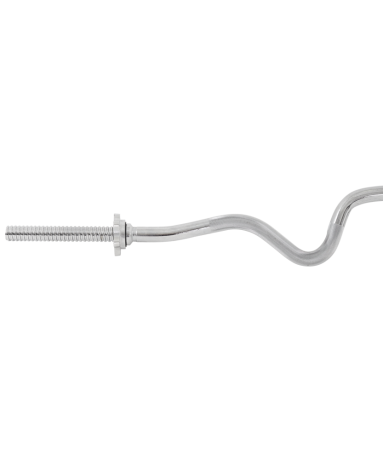 Нарушена упаковка!  <381848> Гриф для штанги BB-102 W-образный, 120 см, d=25 мм, металлический, с металлическими замками, хром 4680459126627