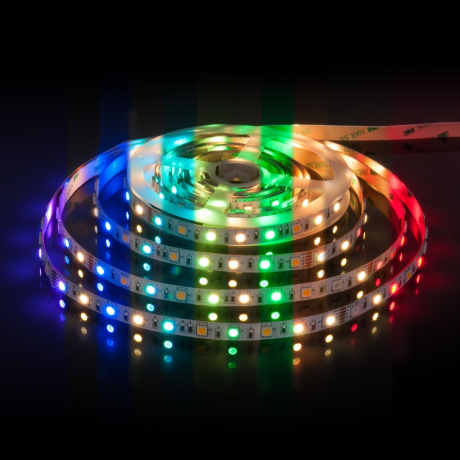 5м. Светодиодная лента теплого и RGB цвета 3300К 5050, 14,4W, 24V, 60LED, IP20 Elektrostandard (a053728) 