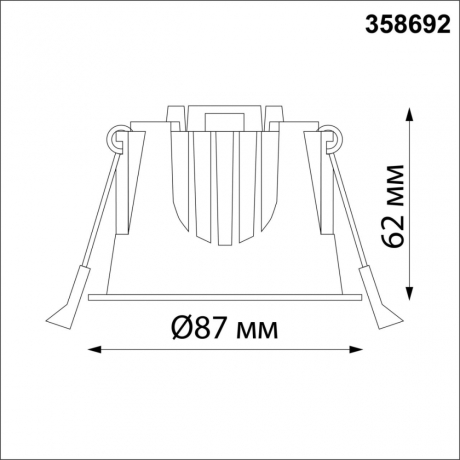 Встраиваемый светодиодный светильник Novoteh Knof 358692