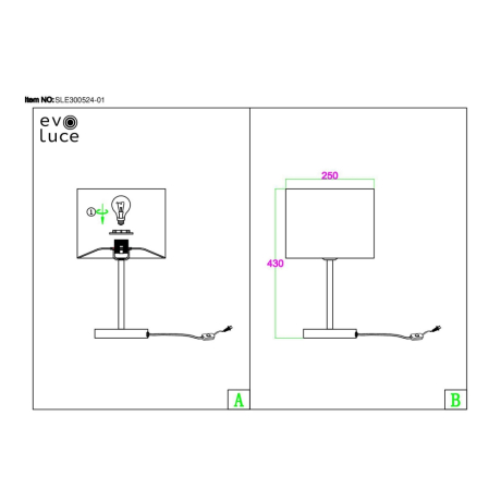 Настольная лампа Evoluce Brescia SLE300554-01 