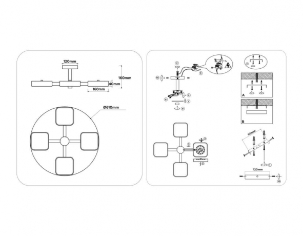 Люстра на штанге Ambrella Light FL FL4879 