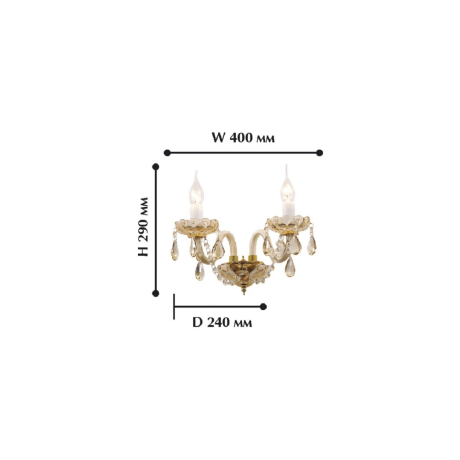 Бра на стену со светодиодными лампами, комплект от Lustrof. №39760-618222 