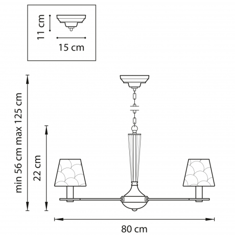 Подвесная люстра Lightstar с поддержкой Маруся Perla 707081 