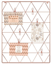 Нарушена упаковка.  <166639> PM09953 Фоторамки для фотографий Innova PM09953 Ф/рамка "Metal Wire Clip", роз.золото, металл  Б0037323