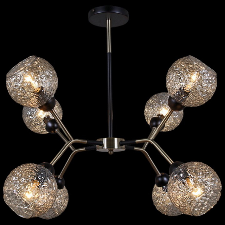 Люстра на штанге ILLUMICO  IL0268-8PSQ-79 BK AB 