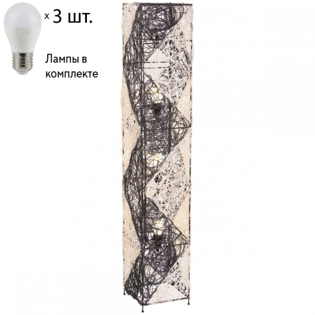 Торшер с лампочками Velante 585-725-03+Lamps E27 P45 