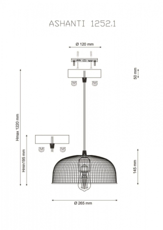 Ashanti 1252.1 Подвесной светильник Lucia Tucci 