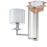Бра Crystal Lux с лампочкой NICOLAS AP1 NICKEL/WHITE+Lamps E14 P45 