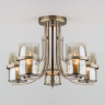 Нарушена упаковка!  <176995> 60085/5 античная бронза античная бронза Потолочная люстра со стеклянными плафонами Eurosvet Coppa