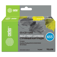 Картридж струйный CACTUS (CS-CZ112AE) для HP Deskjet I3525/5525/4515/4525, желтый (361868)