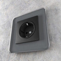 Розетка с подсветкой (черный) Werkel W1171408