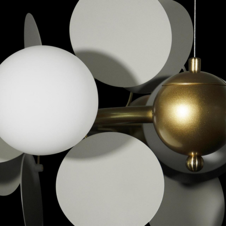 Люстра подвесная с Led лампочками в комплекте LOFT IT 10008/700 Grey+Lamps 