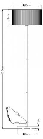 Торшер с абажуром в наборе с Led лампами. Комплект от Lustrof №240898-708756 