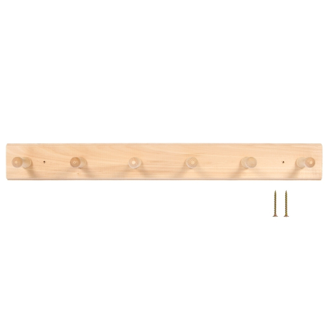 Нарушена упаковка! <296508> Вешалка 6-ти рожковая, липа, 55х6,5х7 ''Банные штучки'' 32138