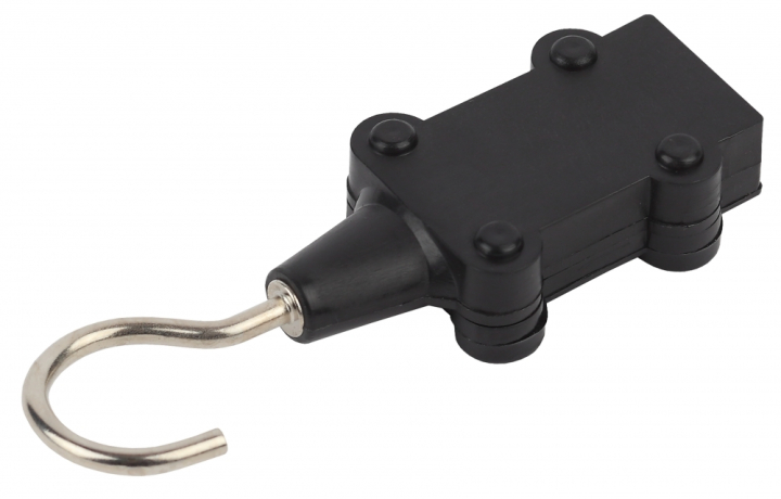 ERABL- ZK ЭРА Заглушка для Белт-лайт с крюком (на 2 жил.), черный (10/500/9000) Б0049182