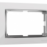 Рамка для двойной розетки Werkel Snabb (белый/хром) W0081901