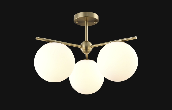 Потолочная люстра с лампочками CRYSTAL LUX FELIZ SP-PL3 BRONZE/WHITE+Lamps 