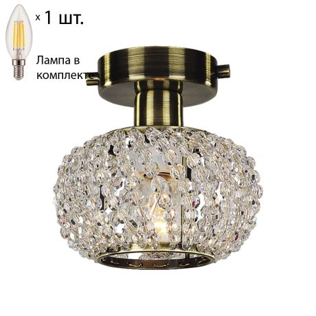 Потолочный светильник Favourite Sternchen с лампочкой 1391-1U+Lamps E14 Свеча 