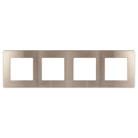 Рамка 4-постовая ЭРА 12 сатин шампань 12-5104-04 Б0052532