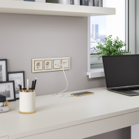 Розетка двойная Ethernet RJ-45 (слоновая кость) Werkel W1181103