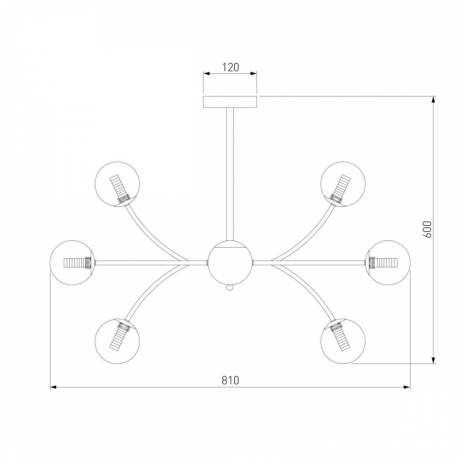 Потолочная люстра Eurosvet Astro 30179 хром (a057445) 