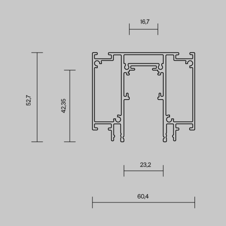 Трек встраиваемый Maytoni Technical Busbar trunkings Exility TRX034D-422B