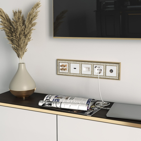 Розетка двойная Ethernet RJ-45 (белая) Werkel W1181101